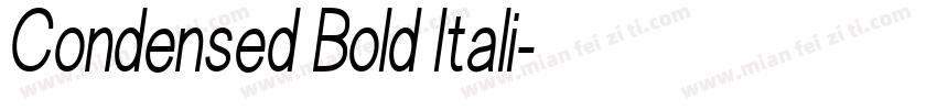 Condensed Bold Itali字体转换